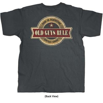 OLD GUYS RULE VINTAGE STAR SS TEE, Color: CHARCOAL, Size: M