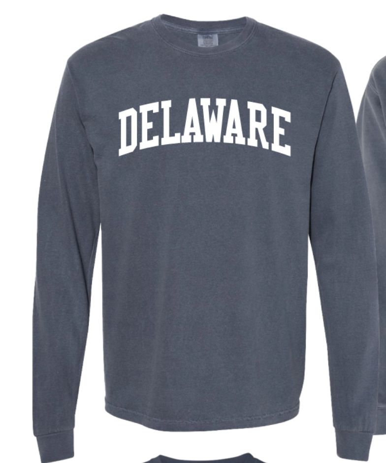 CLASSIC DELAWARE LS TEE, Color: DENIM, Size: S