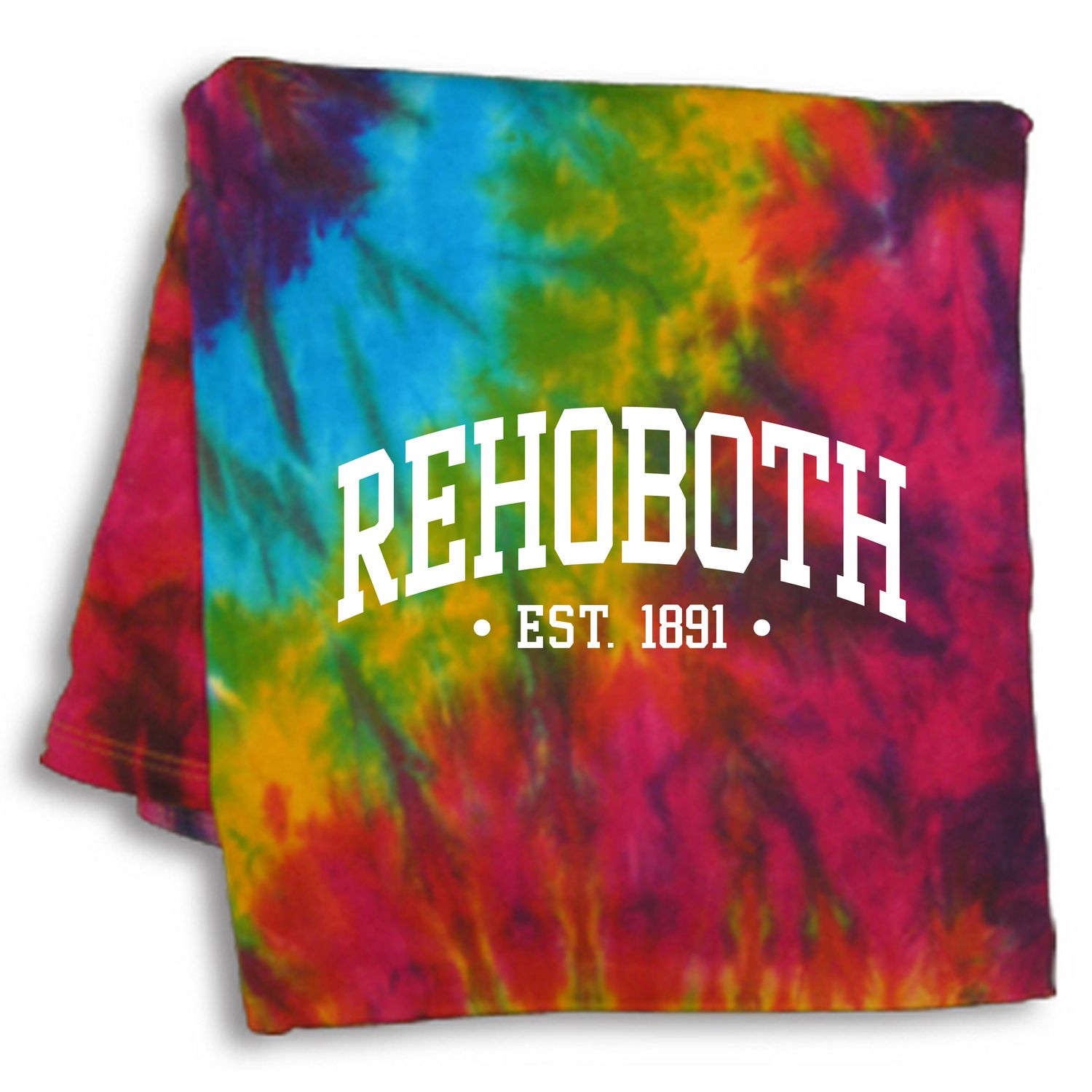 SWEATSHIRT THROW, Color: RAINBOW TIEDYE, Size: 40” x 52”