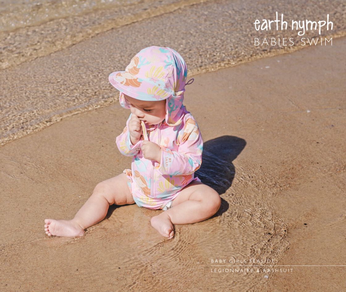 EARTH NYMPH ONE PIECE SWIMSUIT, Color: SEASIDE, Size: 0-12M