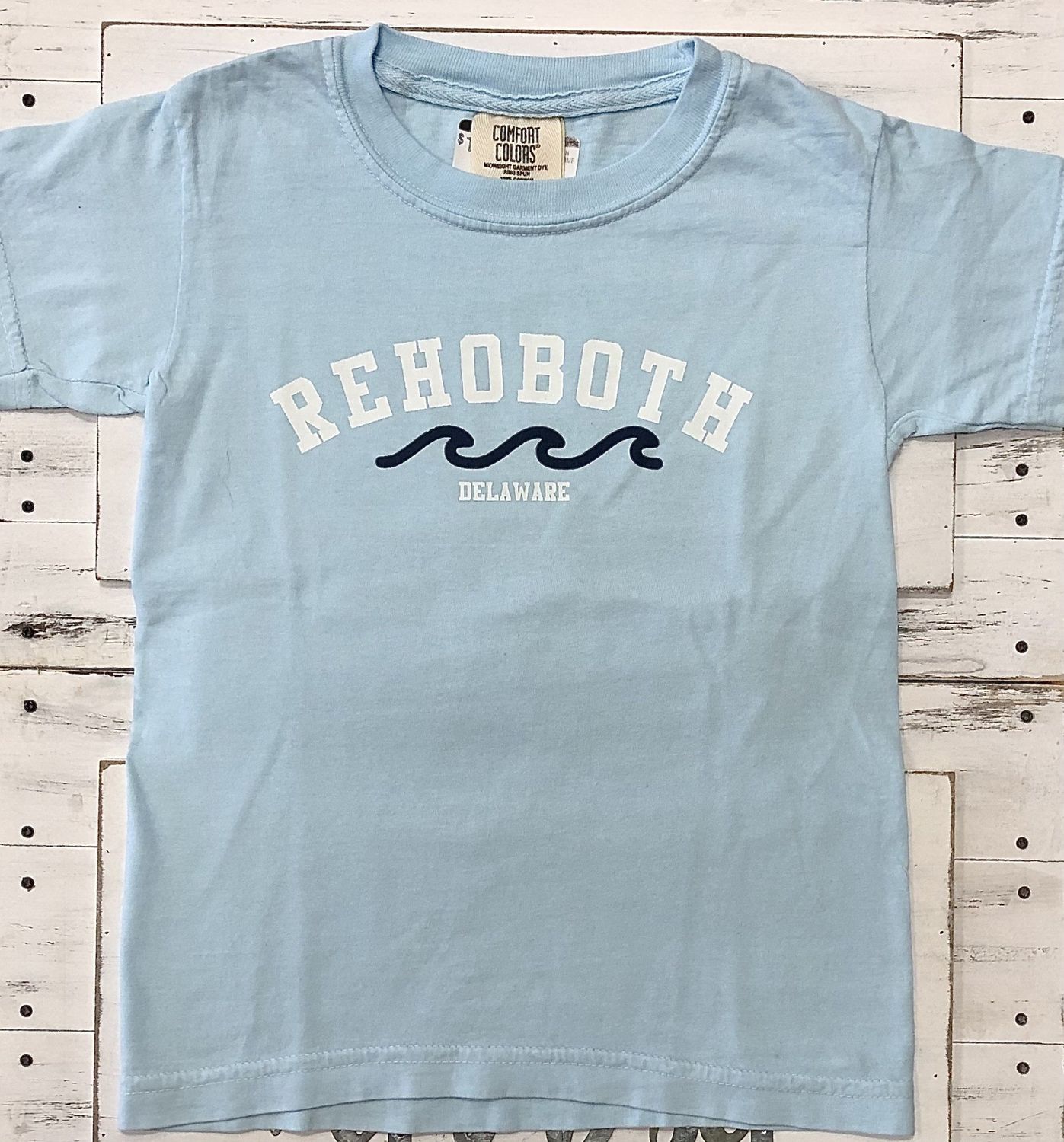 YOUTH CLASSIC BEACH SS TEE CHAMBRAY WAVE