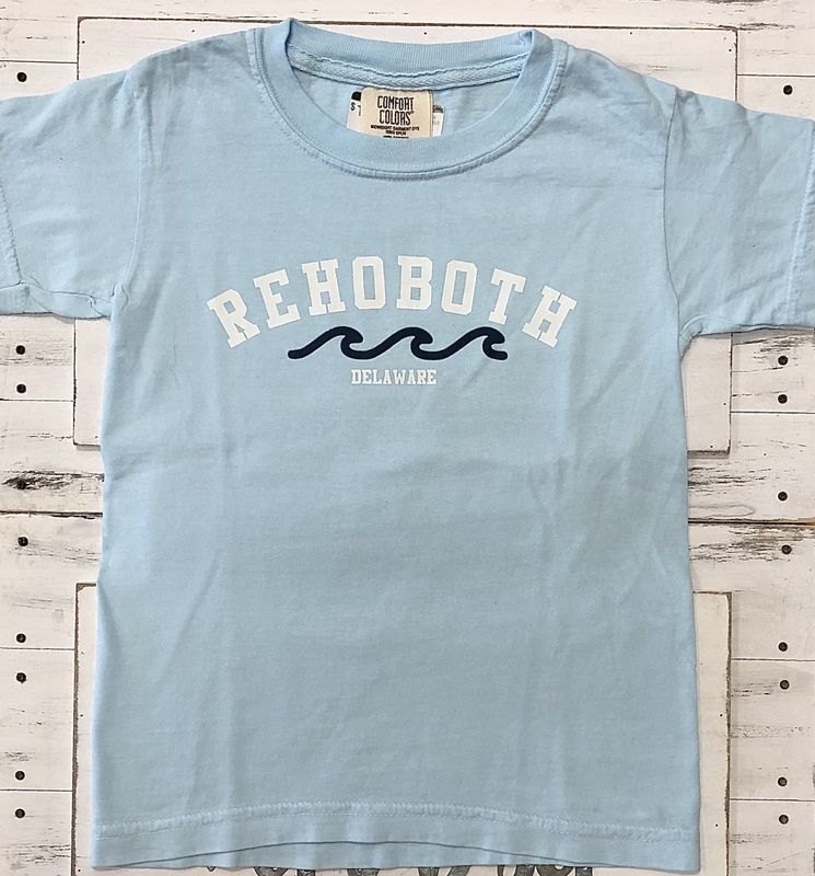 YOUTH CLASSIC BEACH SS TEE CHAMBRAY WAVE