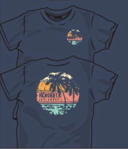 ARCADE PALM SS TEE, Color: MIDNIGHT, Size: S