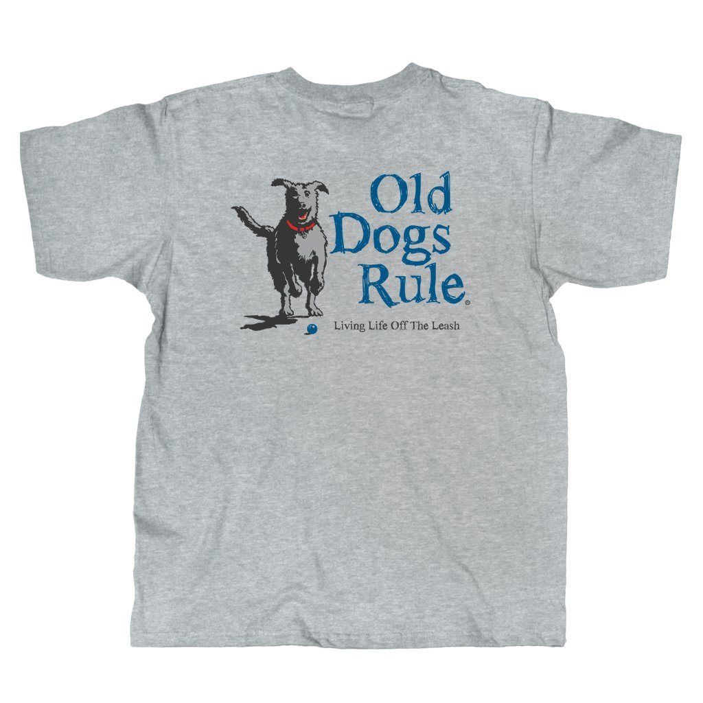 OLD GUYS RULE OLD DOGS RULE SS TEE, Color: HEATHER GREY, Size: M