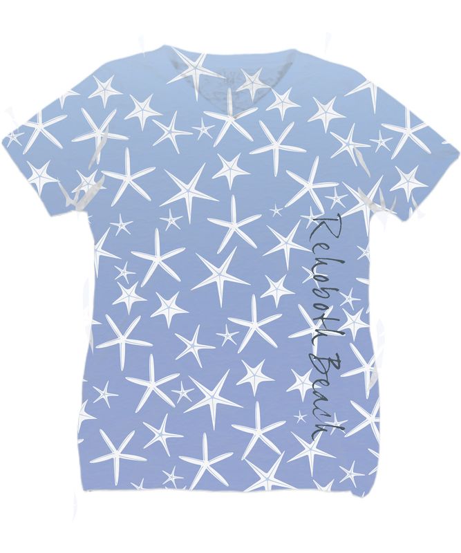SUBLIMATION GET AWAY STARFISH VNECK SS TEE