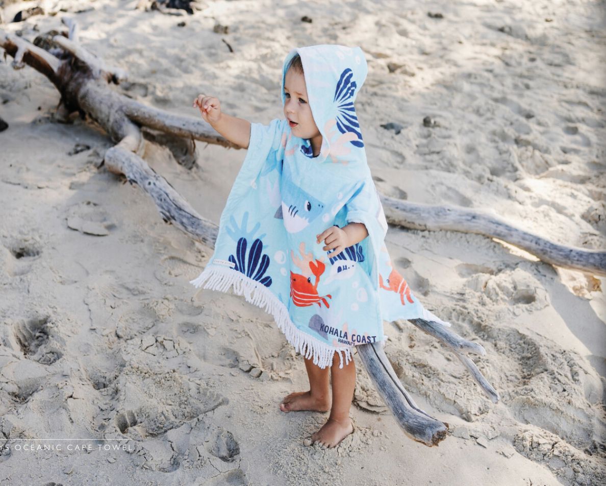 EARTH NYMPH BABY HOODED BEACH TOWEL CAPE