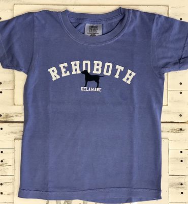 YOUTH CLASSIC BEACH SS TEE FLO BLUE DOG