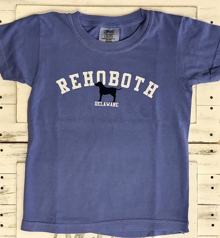 YOUTH CLASSIC BEACH SS TEE FLO BLUE DOG