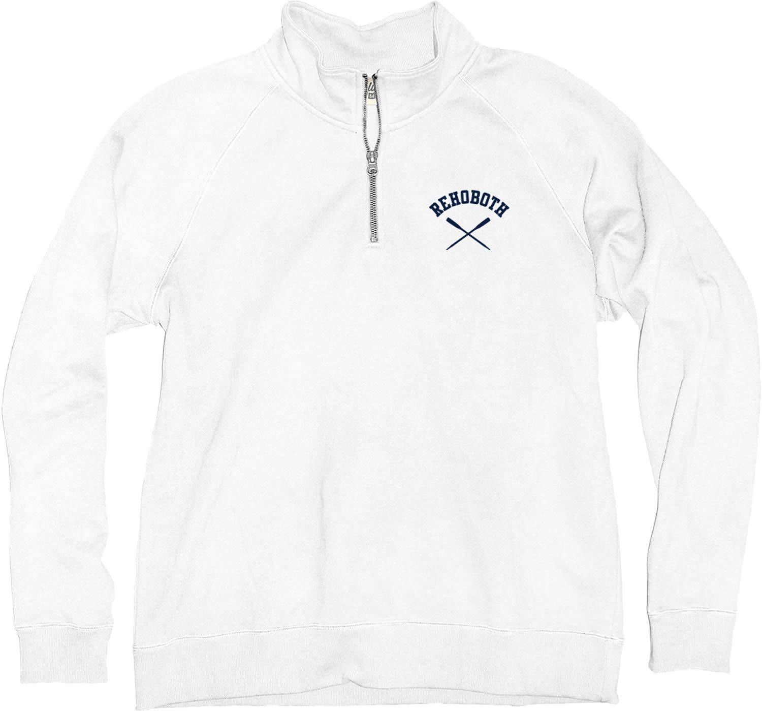 WOMENS DYNAMITE OARS SOFT 1/2 ZIP, Color: WHITE, Size: S