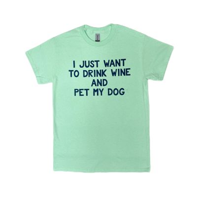 CLASSIC PET LOVER DRINK WINE PET DOG SS TEE
