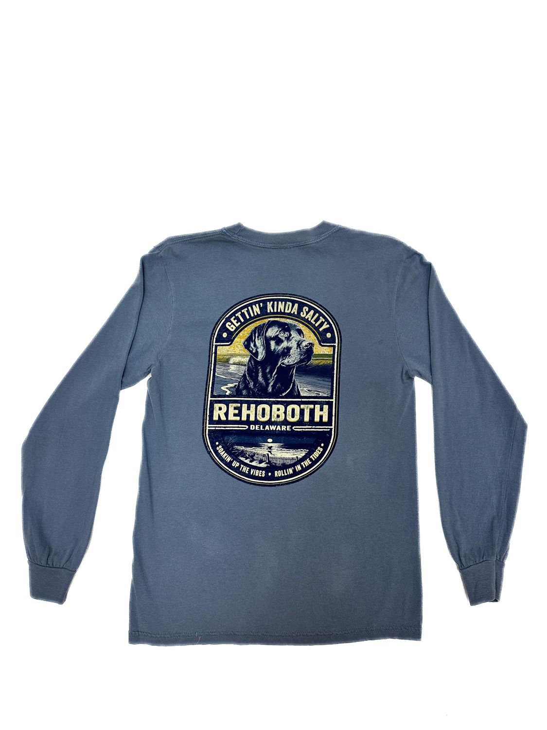 FOXHILL BEACH LAB LS TEE, Color: BLUE JEAN, Size: S