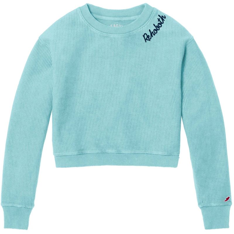 LEAGUE CROP CORDED CREWNECK