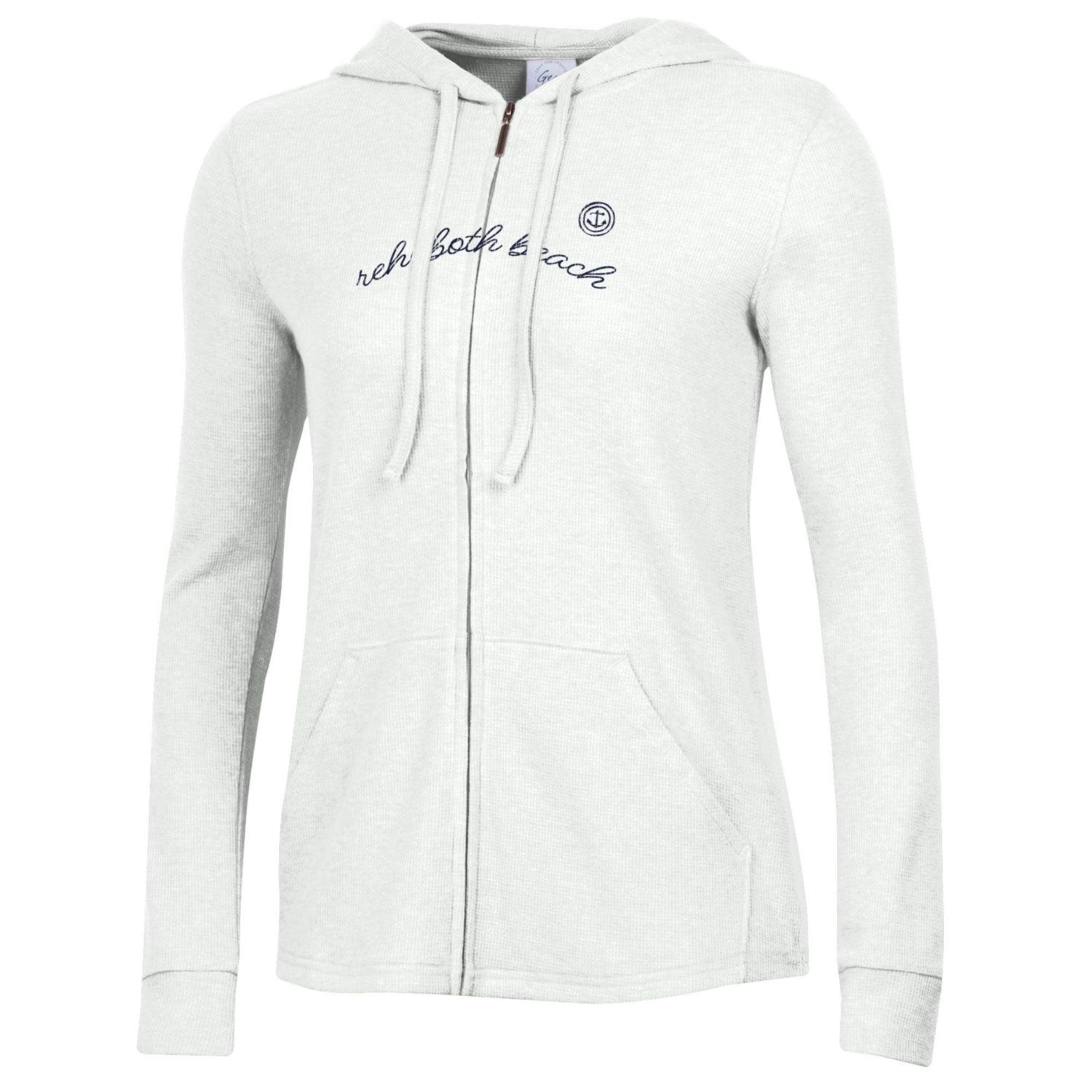 GEAR WOMENS WAFFLE FULL ZIP, Color: IVORY, Size: S