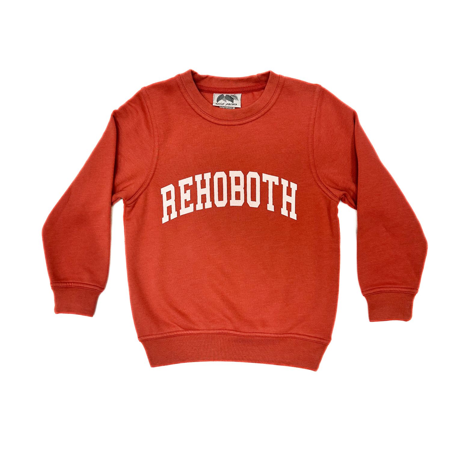 YOUTH WILD PALM CREWNECK, Color: CRIMSON, Size: XS