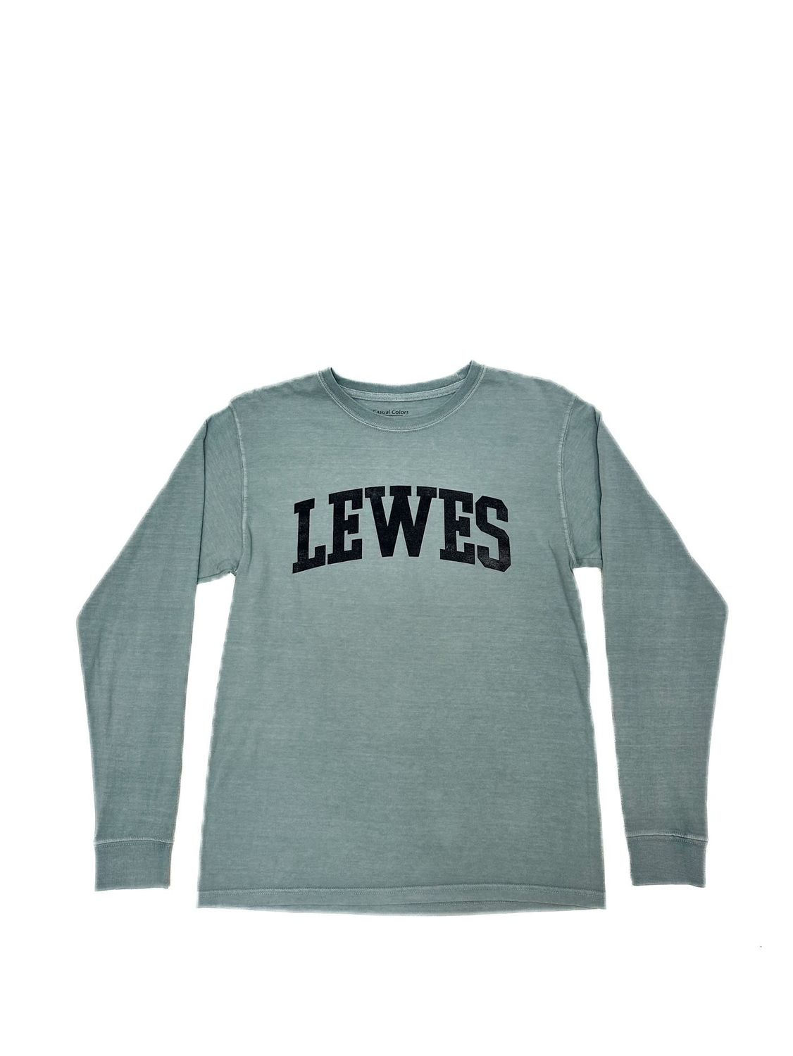 LEWES CLASSIC ARCH LS TEE, Color: WASHED OCEAN, Size: S