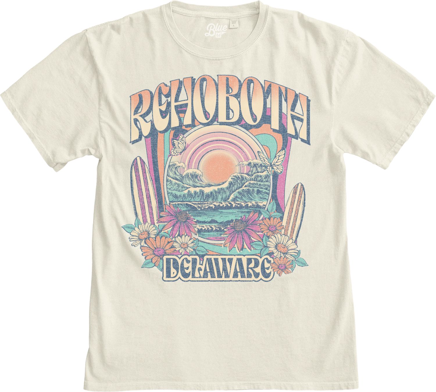 SLANTLER WAVES SS TEE, Color: IVORY, Size: S