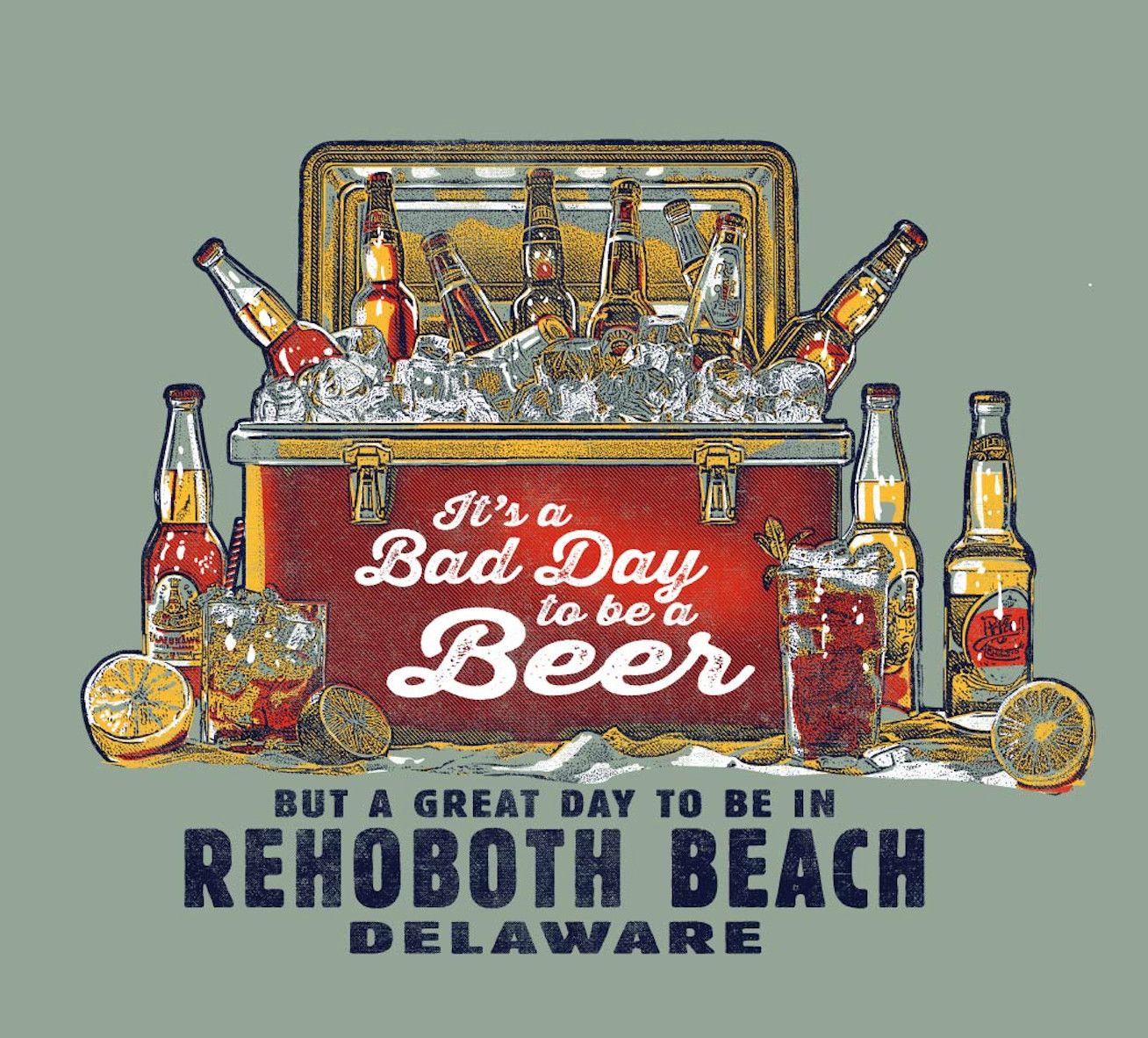 BAD DAY BEER SS TEE, Color: BAY, Size: S