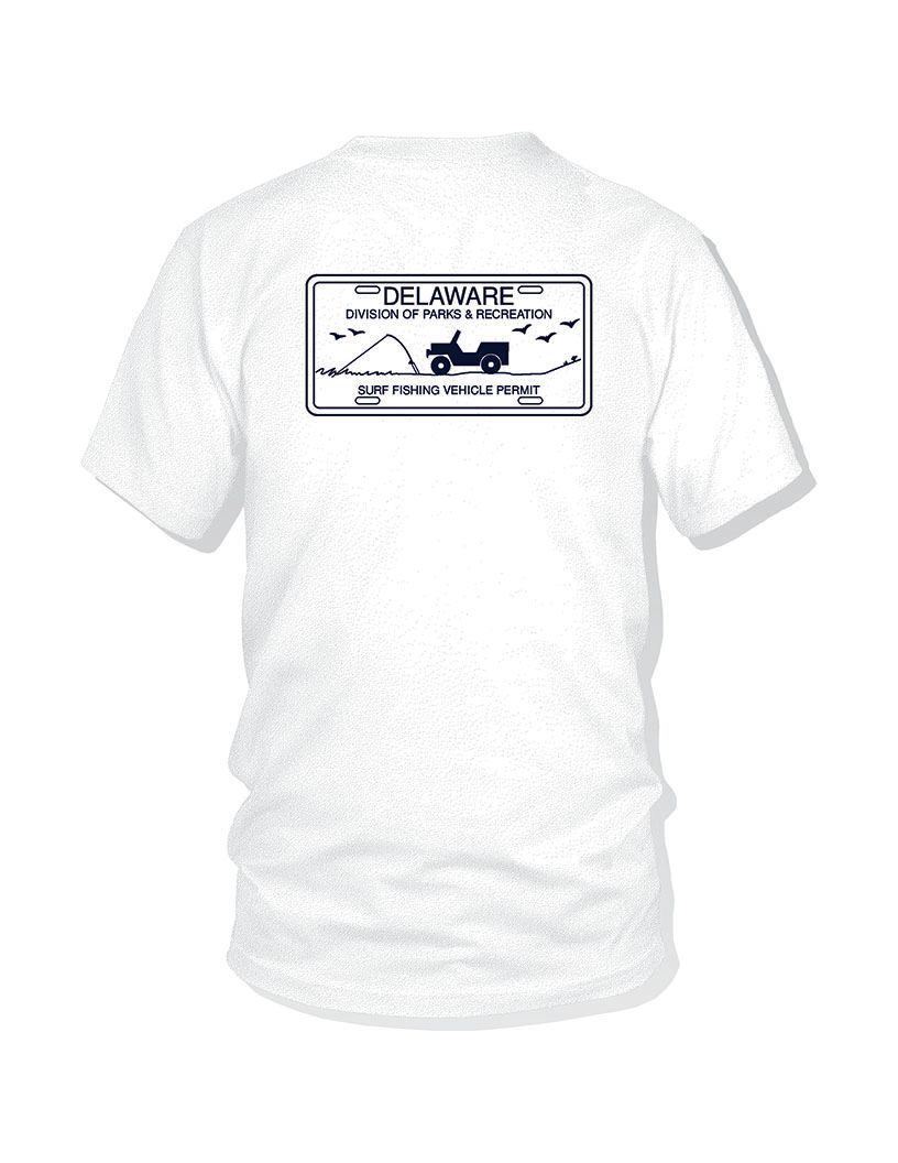DELAWARE SURF TAG SS TEE, Color: WHITE, Size: S