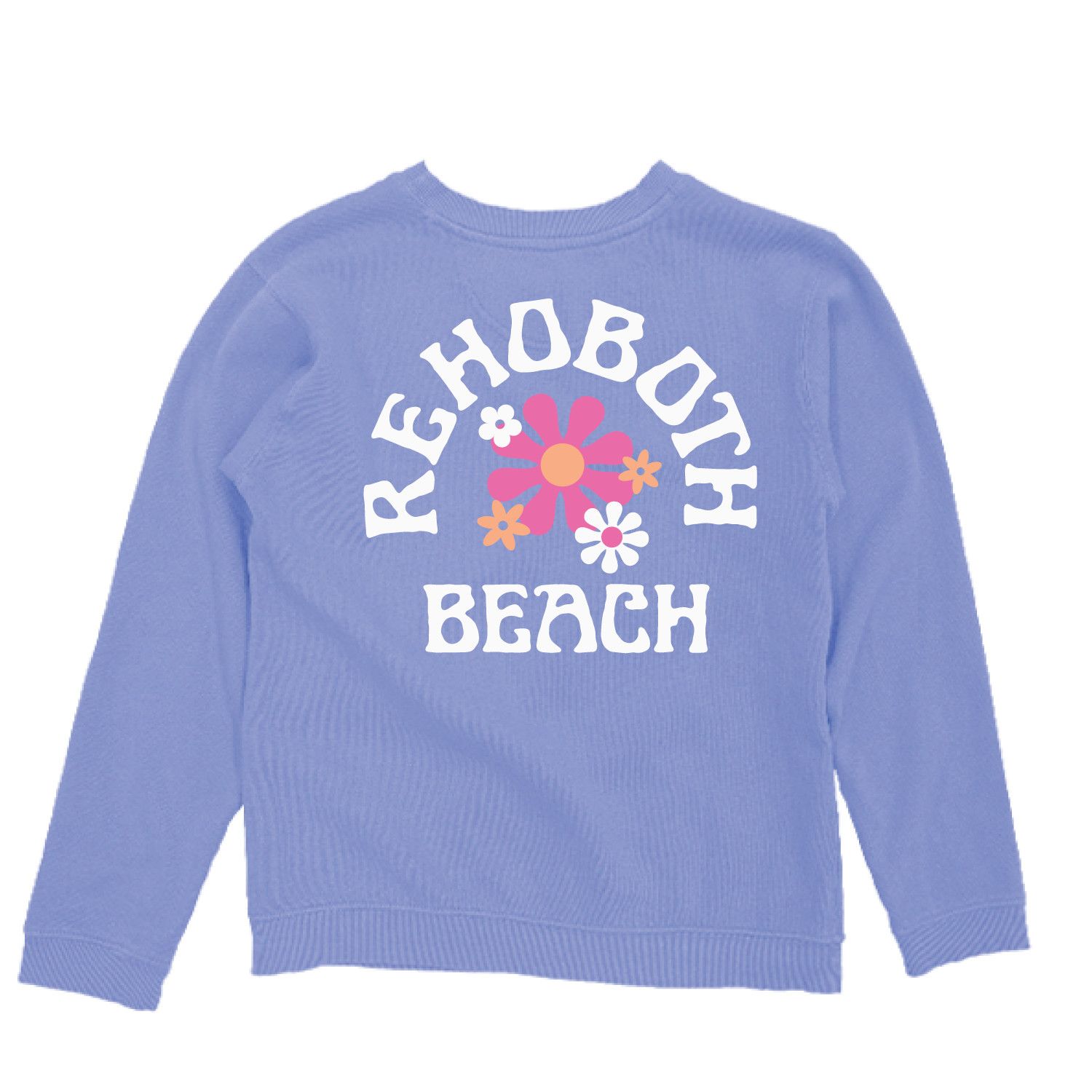 YOUTH POP CULTURE FLORAL CREWNECK, Color: PERI, Size: XS