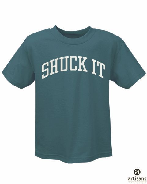 SHUCK IT SS TEE, Color: BLUE SPRUCE, Size: S