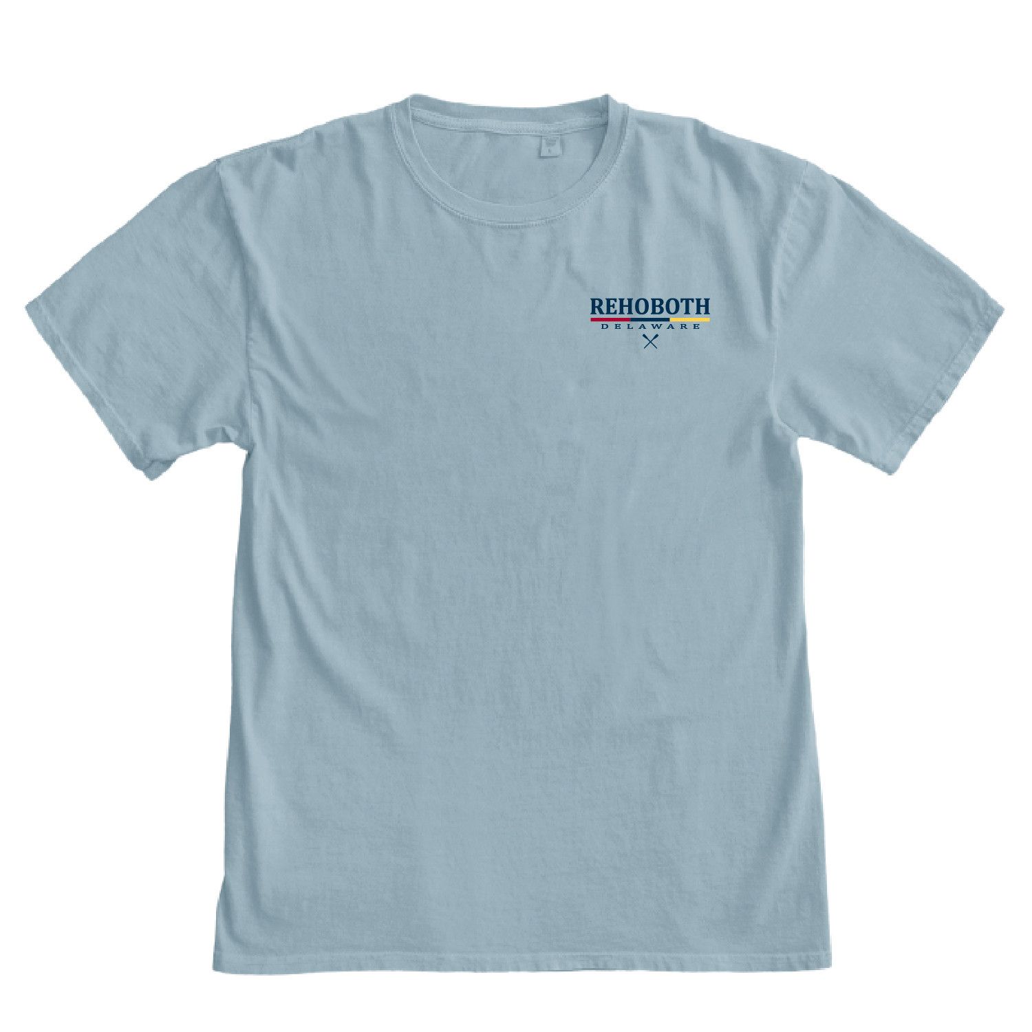 HETTINGER EMBROIDERED CREST SS TEE, Color: DENIM BLUE, Size: S