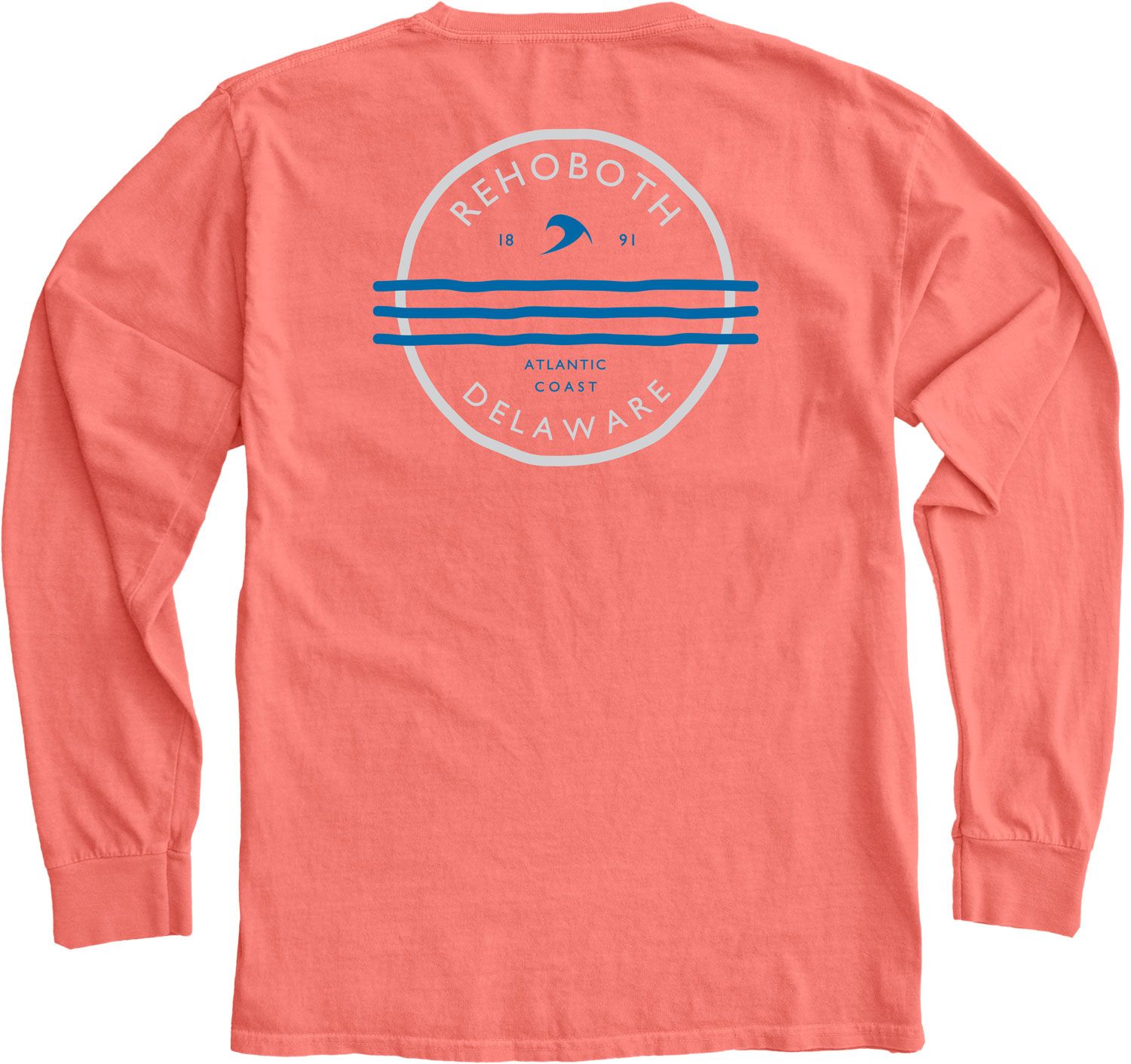VIVID DREAM WAVE LS TEE, Color: NEON CORAL, Size: S
