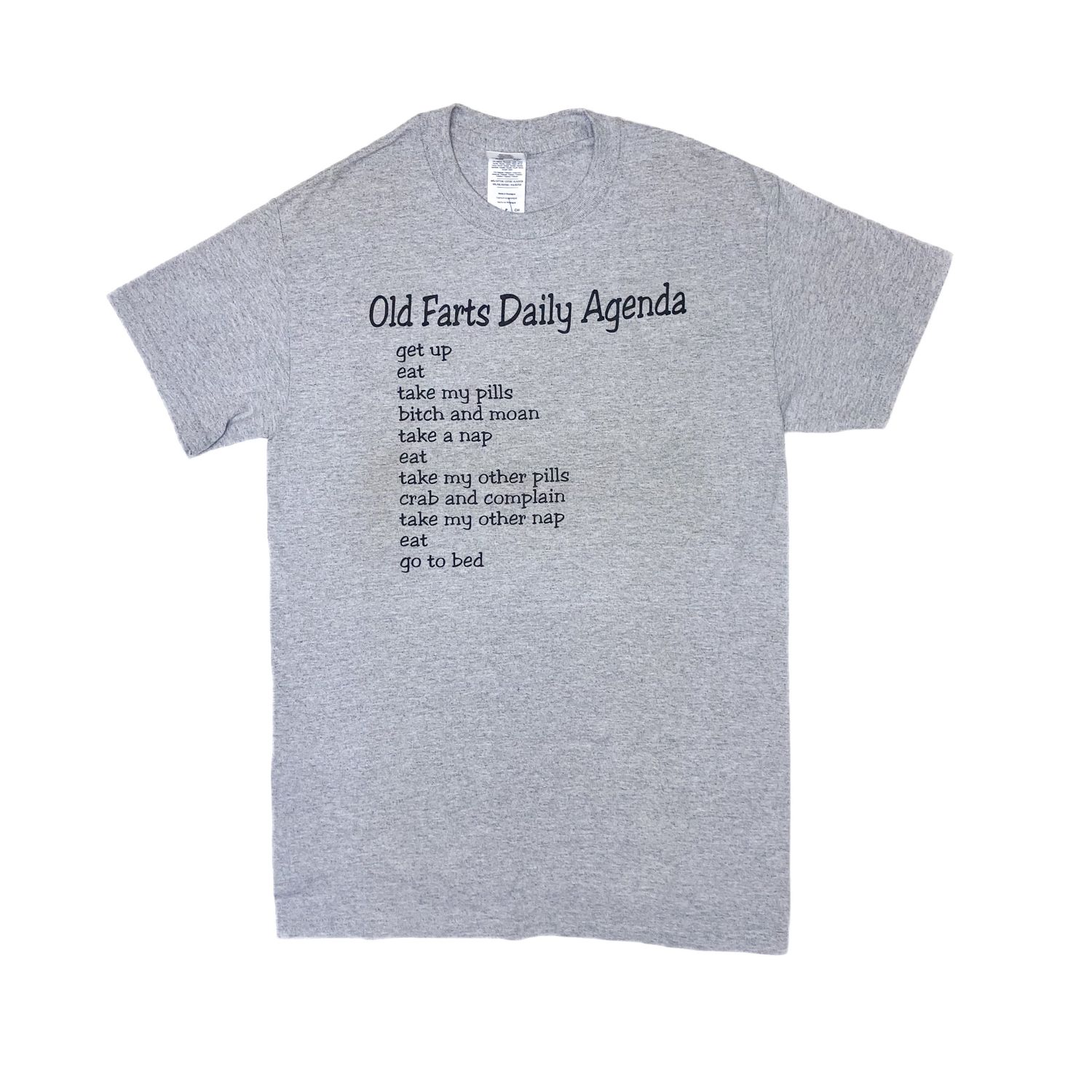 CLASSIC ATTITUDE OLD FARTS AGENDA SS TEE, Size: S
