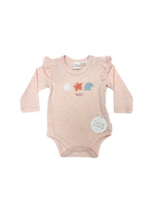 SUMMER BEACH CORAL LS ONESIE
