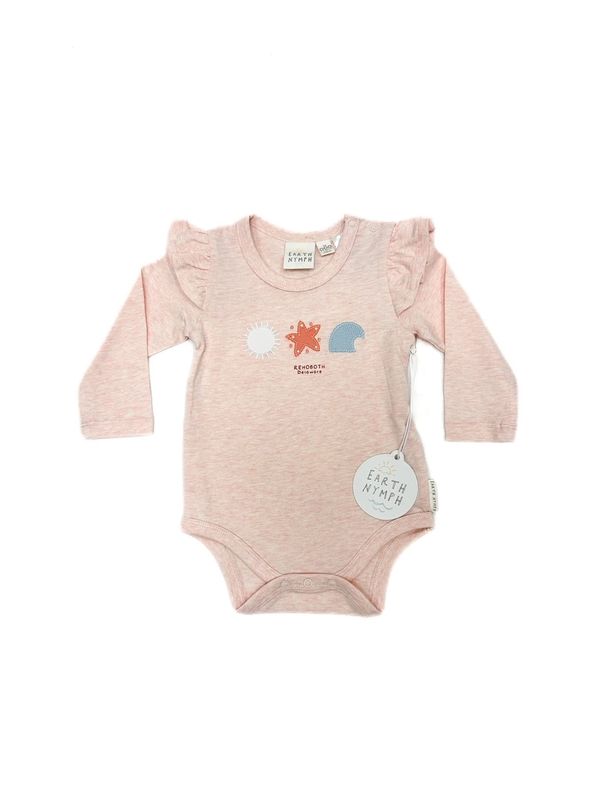 SUMMER BEACH CORAL LS ONESIE