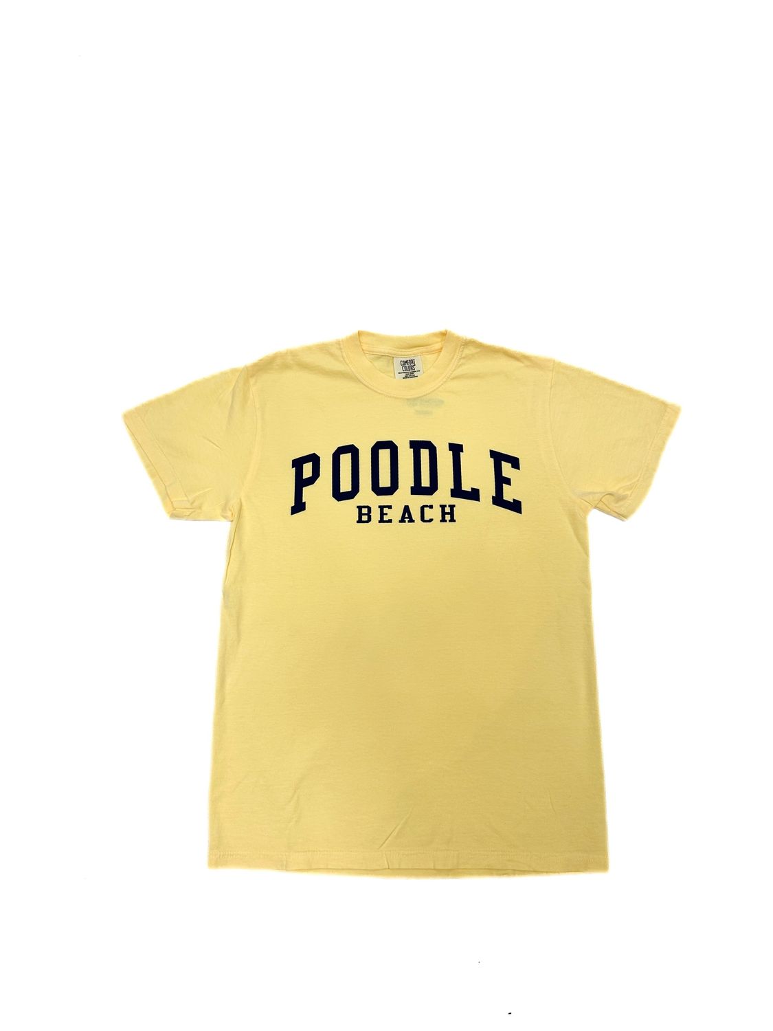 MENS CLASSIC POODLE BEACH SS TEE, Color: BUTTER, Size: S
