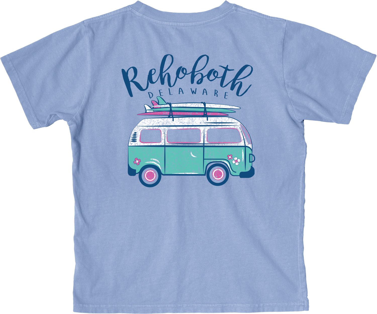 YOUTH AMERIGO SURF VAN SS TEE, Color: CORNFLOWER BLUE, Size: XS