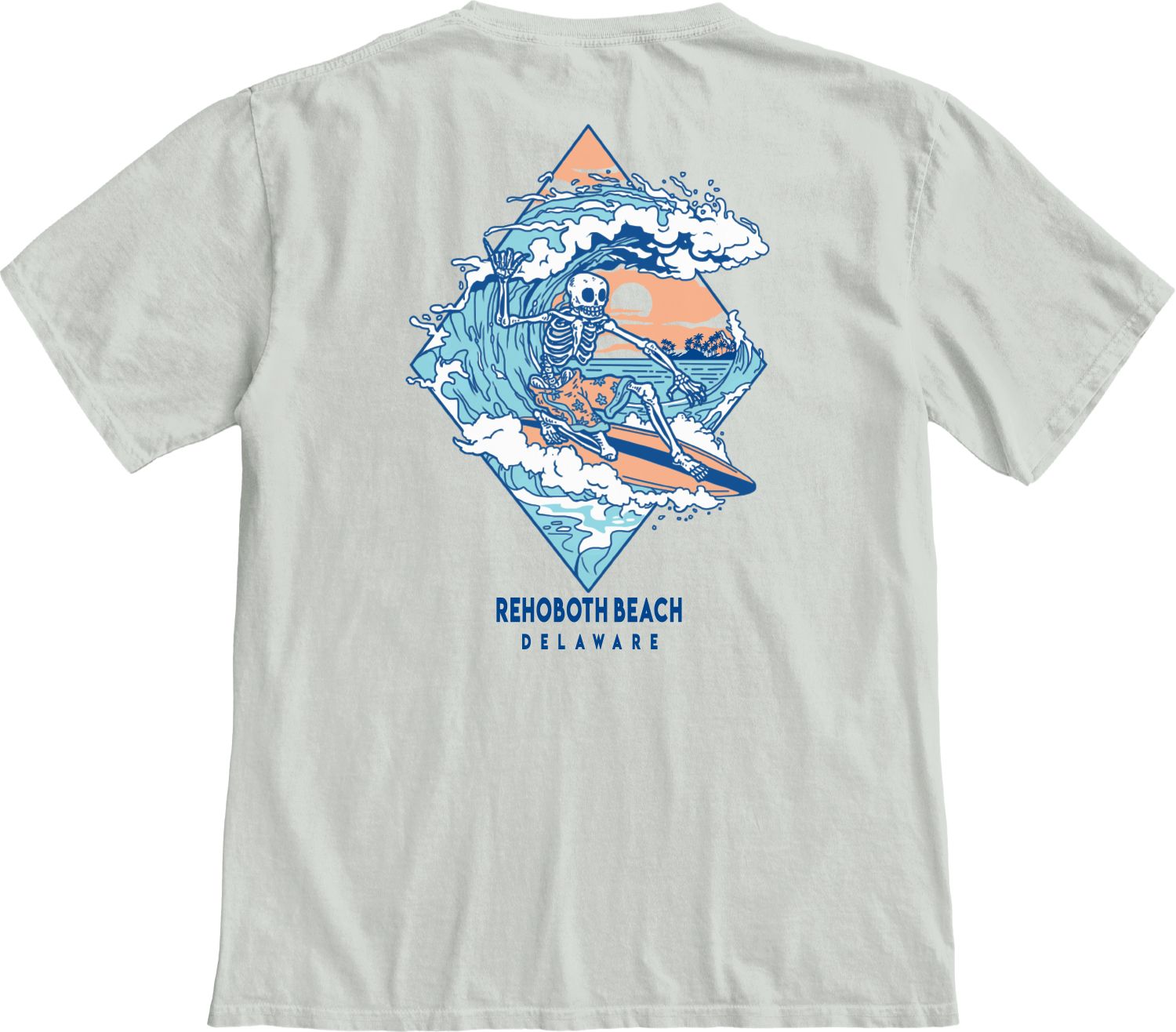 SURFING SKELETON SS TEE, Color: CEMENT, Size: S