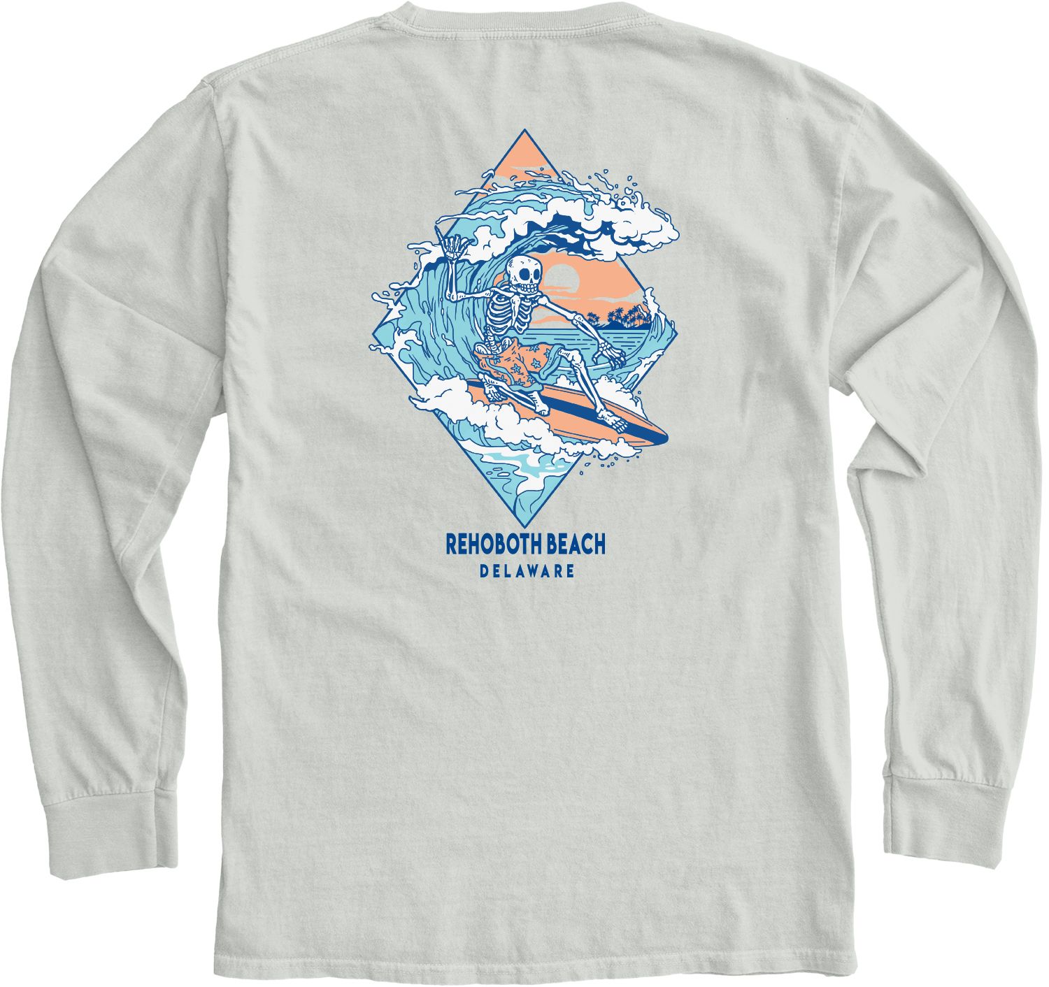 SURFING SKELETON LS TEE, Color: CEMENT, Size: S