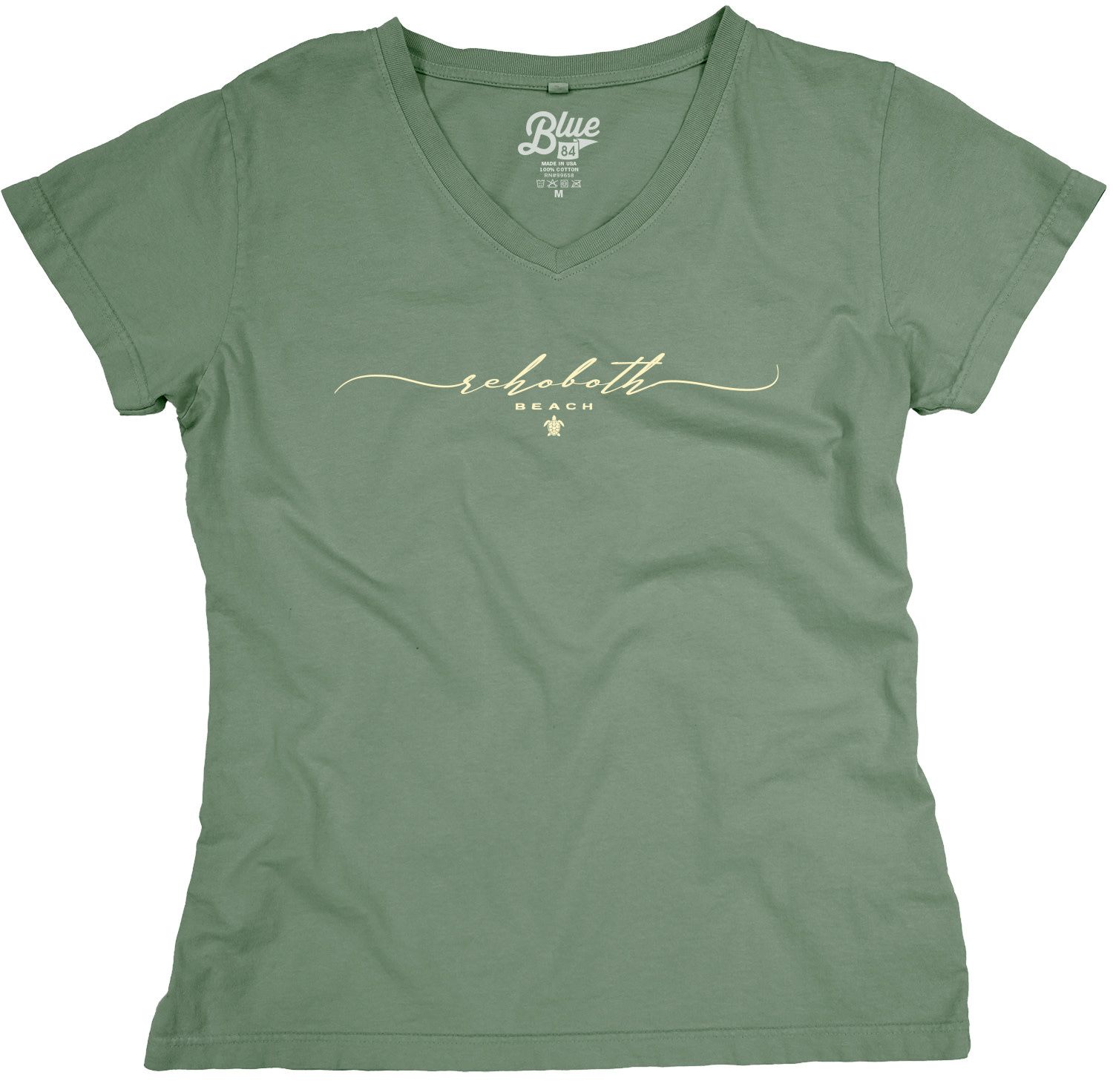 WOMENS SUTURED TURTLE VNECK TEE