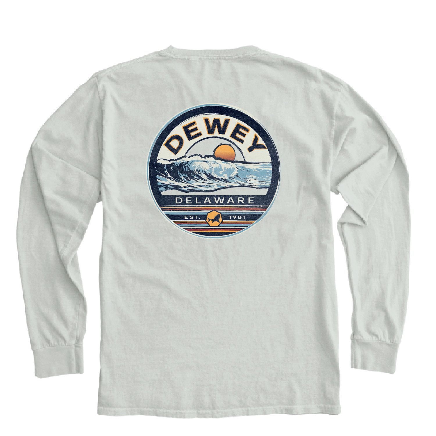DEWEY DIVINATION WAVES LS TEE, Color: CEMENT, Size: S