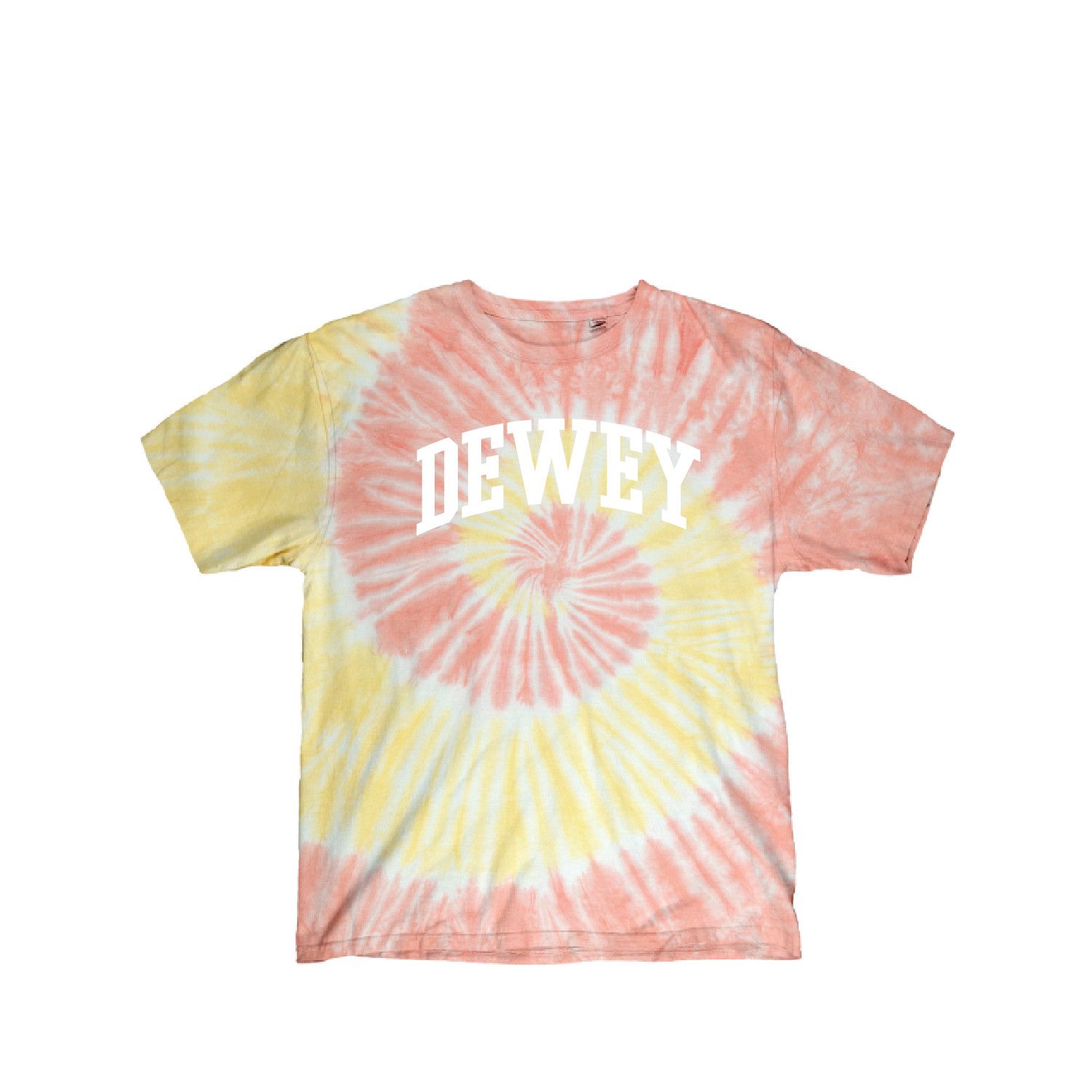 DEWEY CLASSIC TIEDYE SS TEE, Color: MELON/BUTTER, Size: S