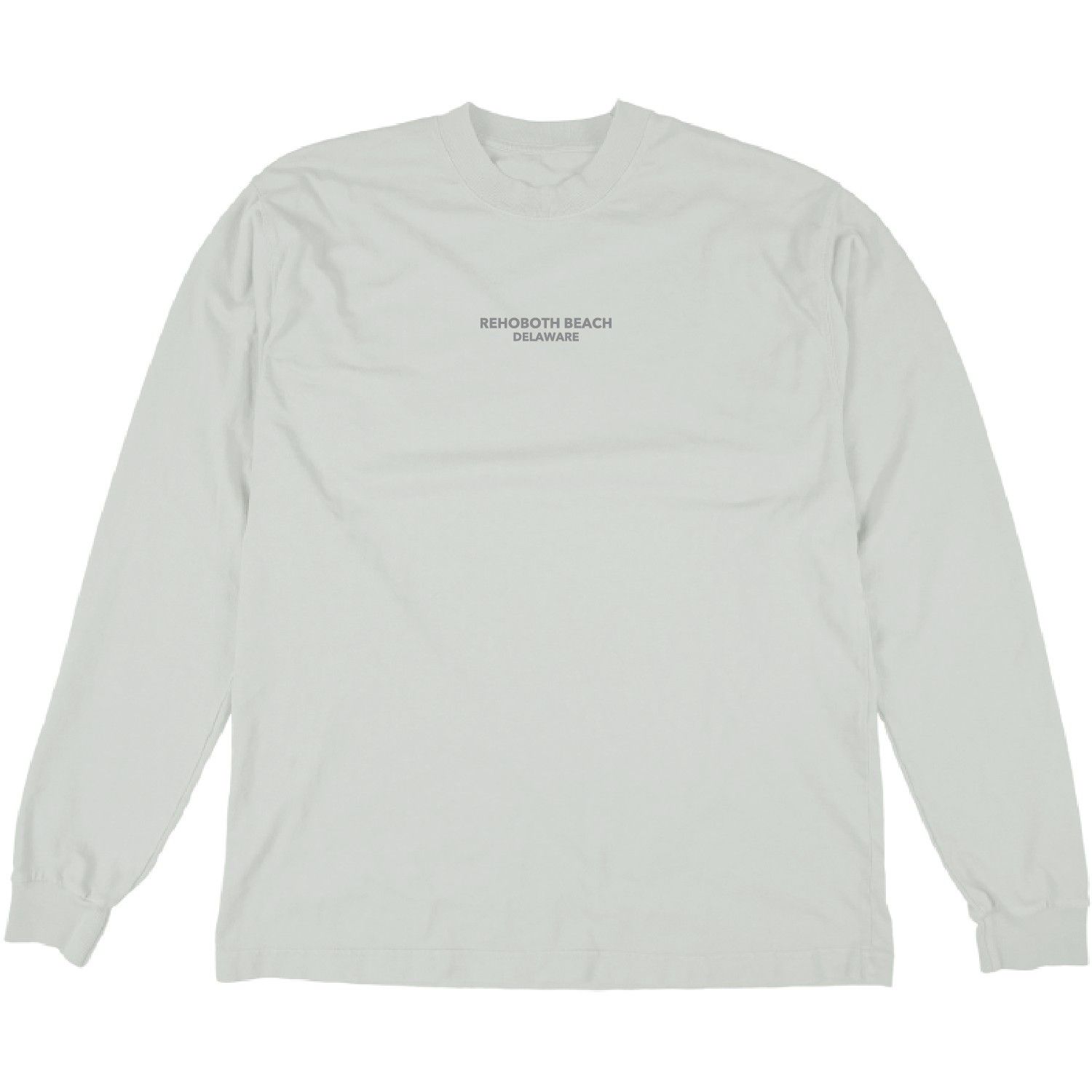 HEAVYWEIGHT EMBROIDERED LS TEE, Color: CEMENT, Size: S