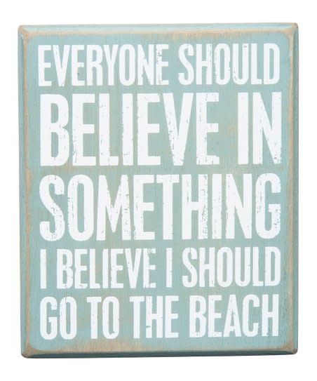 BEACH LOVER BLOCK SIGNS BELIEVE I'LL GO TO THE BEACH