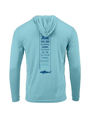 OUT OF HAND SHARK SOLAR HOODED LS TEE