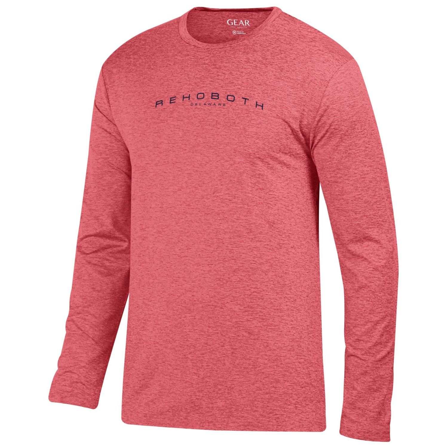 GEAR SUNPROOF MICROSTRIPE LS TEE, Color: CORAL, Size: XS