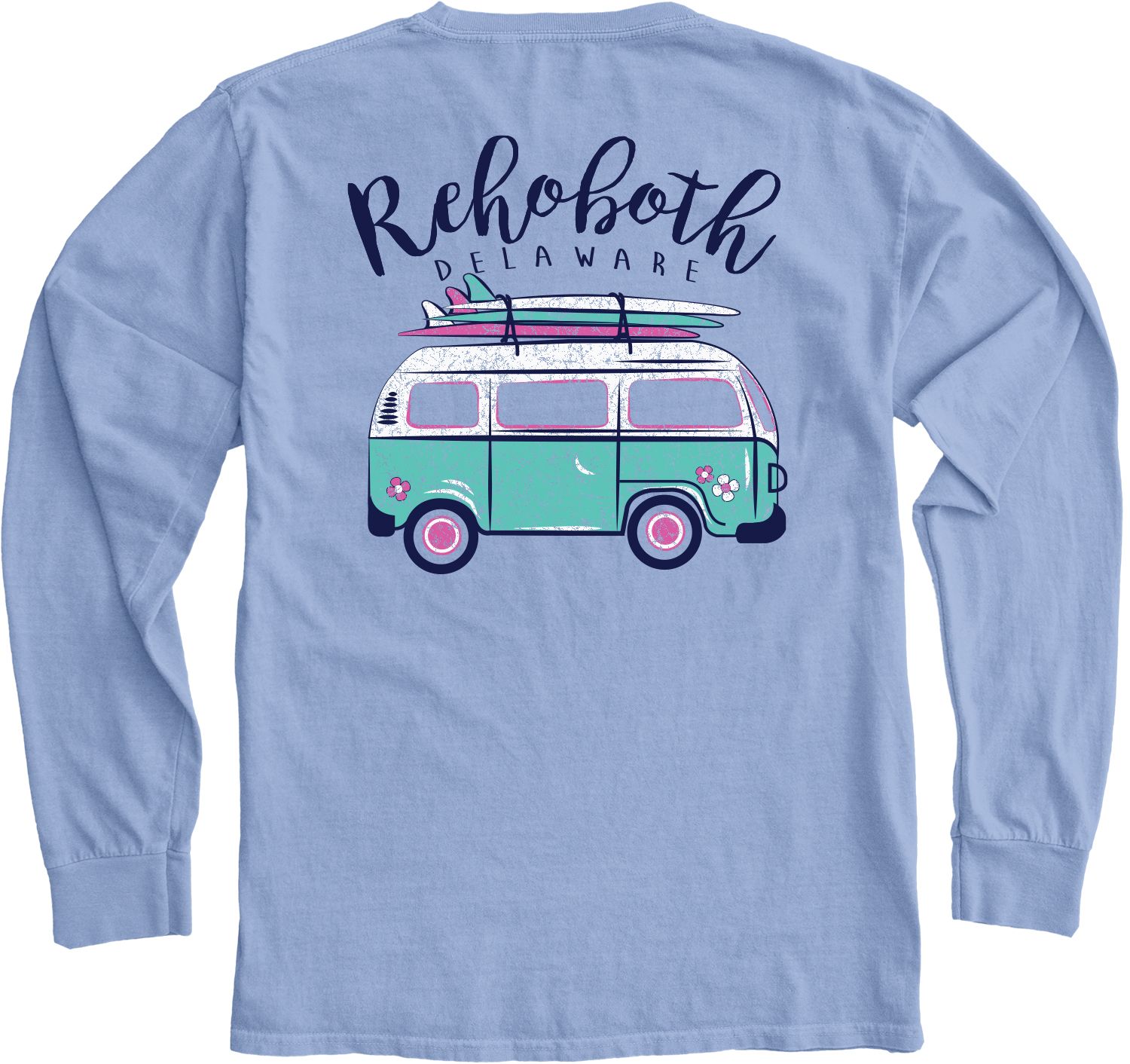 AMERIGO SURF VAN LS TEE, Color: CORNFLOWER BLUE, Size: S