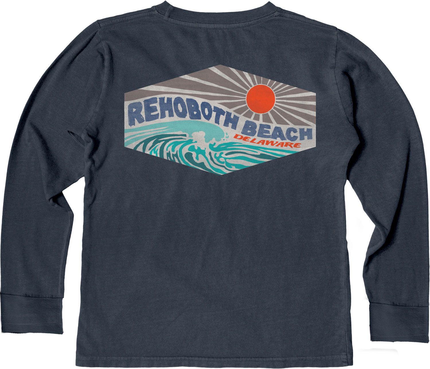 YOUTH AFFIRMATION WAVE LS TEE, Color: INDIGO, Size: XS