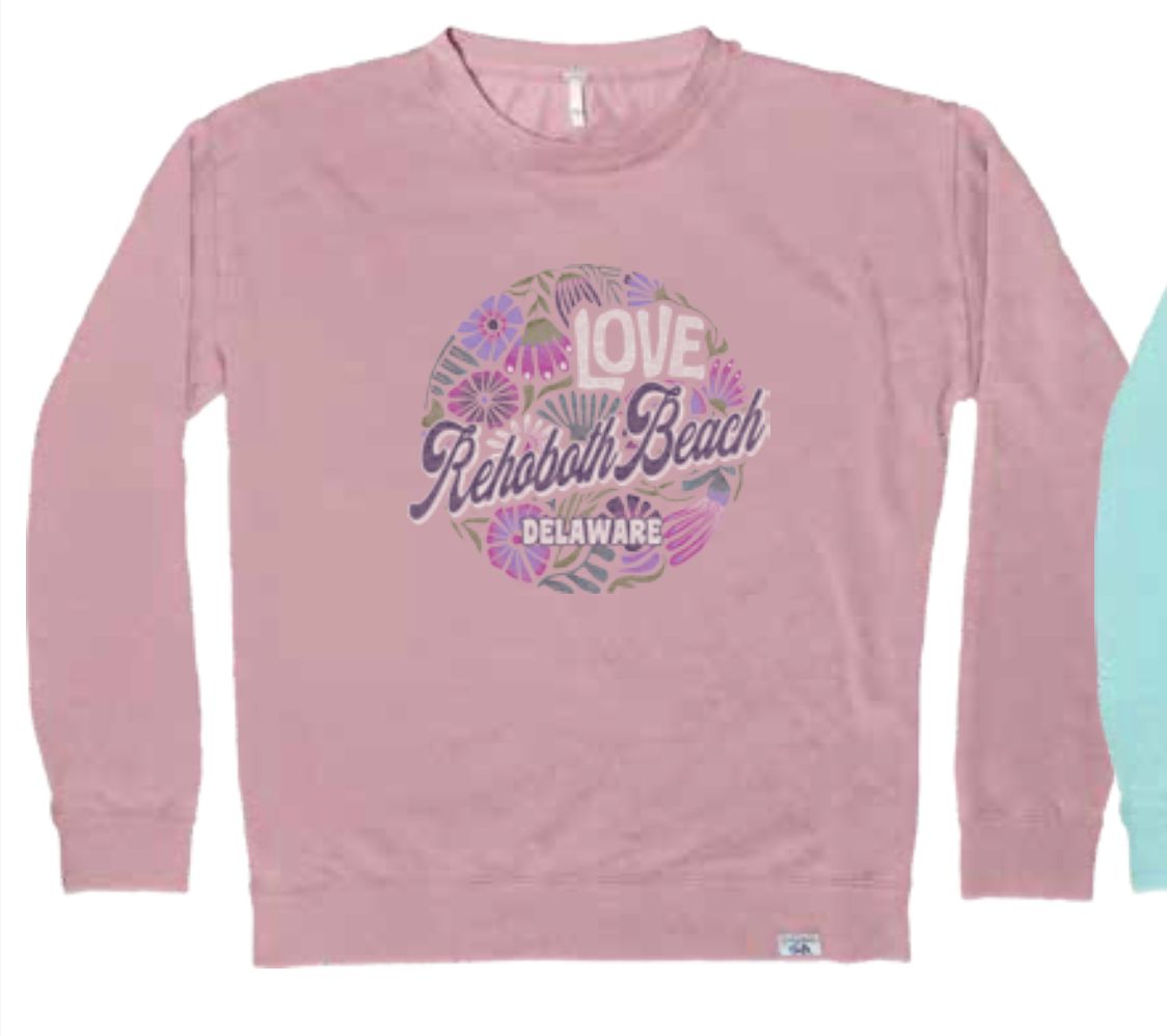 WOMENS WEATHERED OPULENT CREWNECK, Color: BLUSH PINK, Size: S