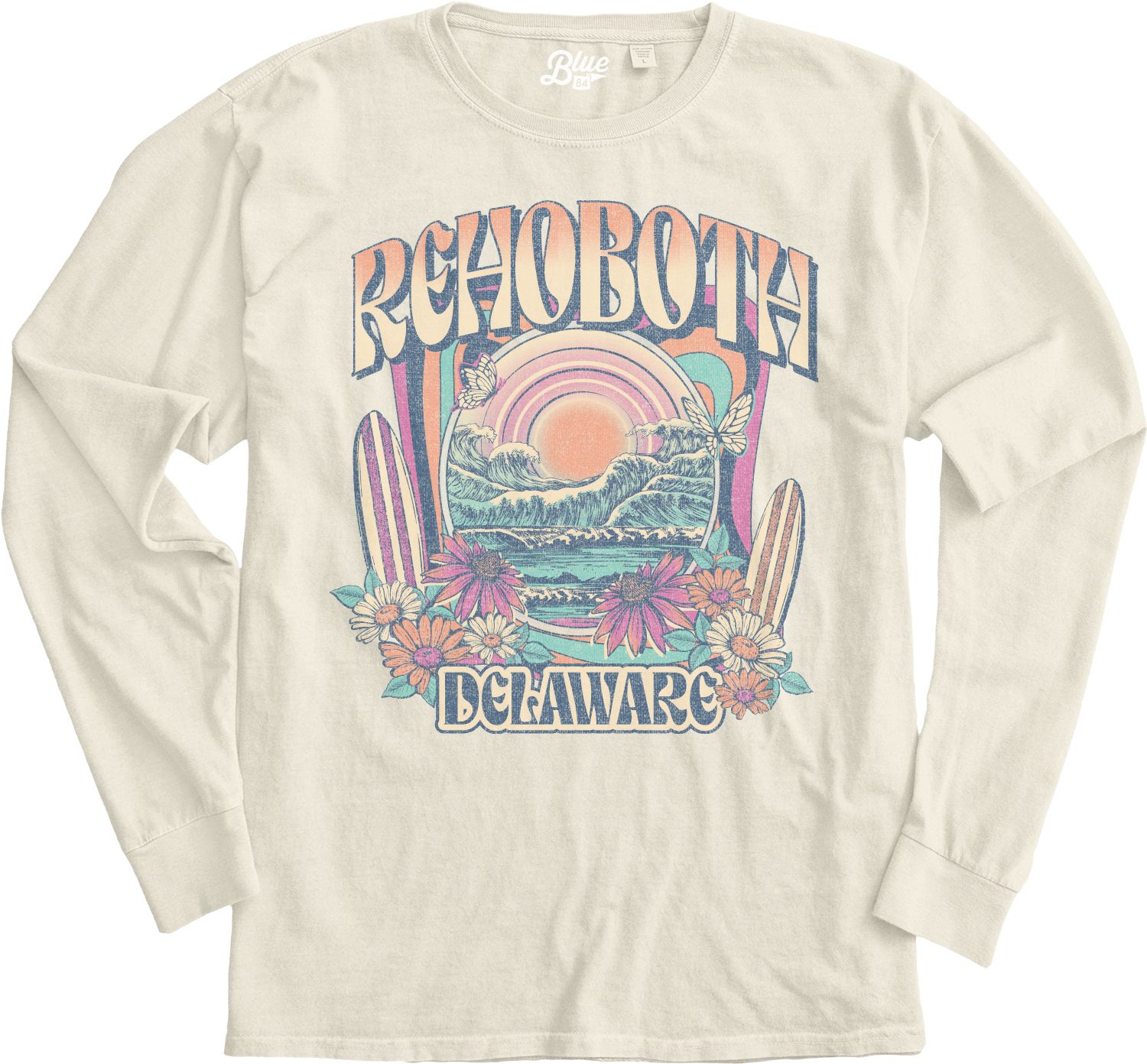 SLANTLER WAVES LS TEE, Color: IVORY, Size: S