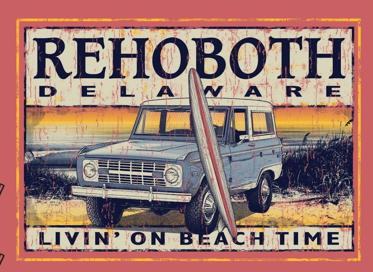 SEAWORTHY BEACH BRONCO SS TEE, Color: CRIMSON, Size: S