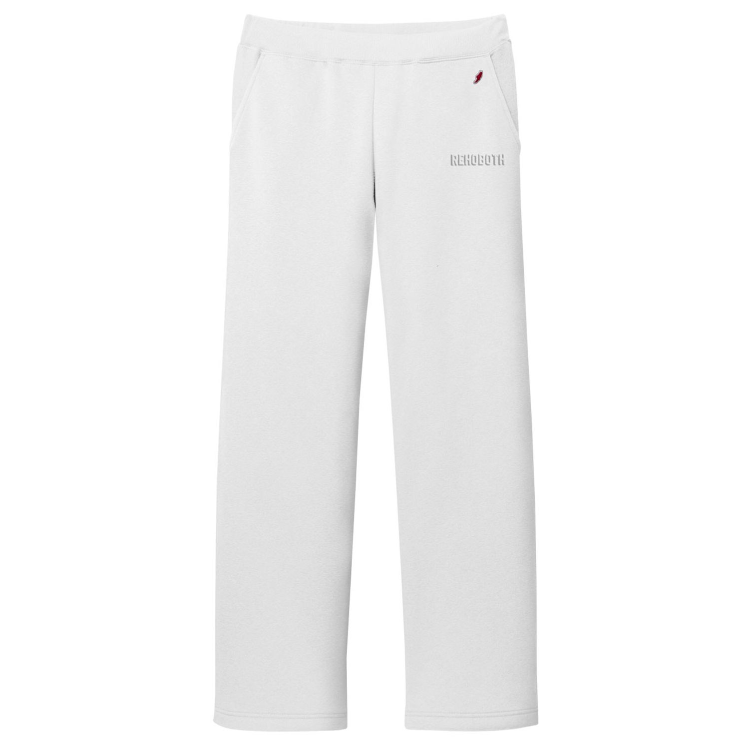 LEAGUE REVERSE EMBOSSED WIDE LEG PANT, Color: WHITE, Size: S