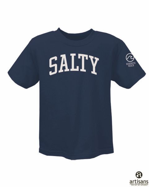 SALTY BEACH SS TEE, Color: NAVY BLUE, Size: S