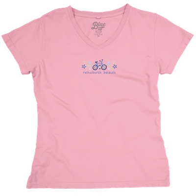 WOMENS FURTHER BIKE EMB VNECK TEE