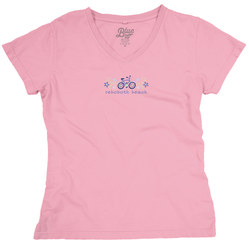 WOMENS FURTHER BIKE EMB VNECK TEE