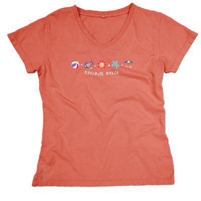 WOMENS BOONDOGGLE EMB VNECK TEE